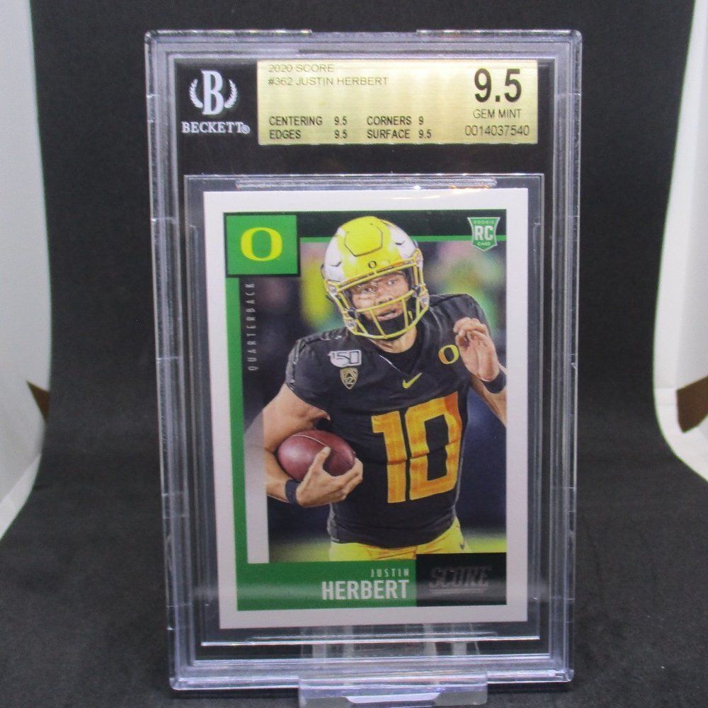 Justin Herbert 2020 Score Rookie RC BGS 9.5 GEM MINT